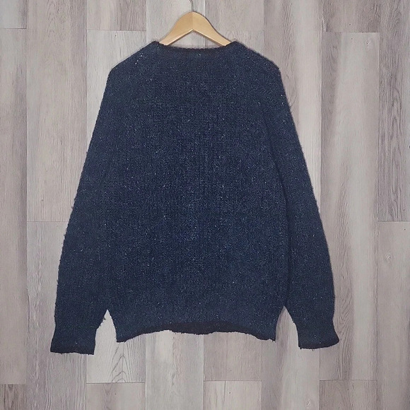 Christopher Hayes Mens Med Vintage Wool Blue Speckled Pullover Sweater 80s 90s - Picture 2 of 6